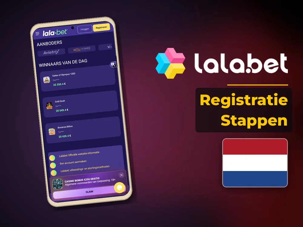 lalabet - Registratie Stappen