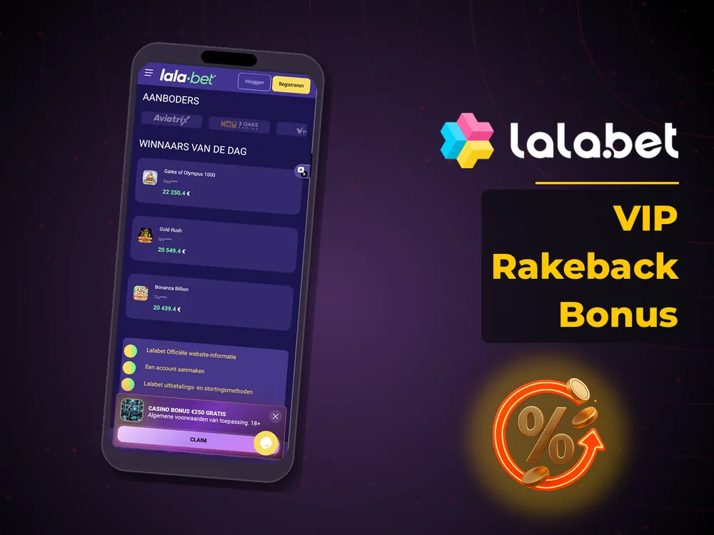 lalabet - VIP Rakeback Bonus