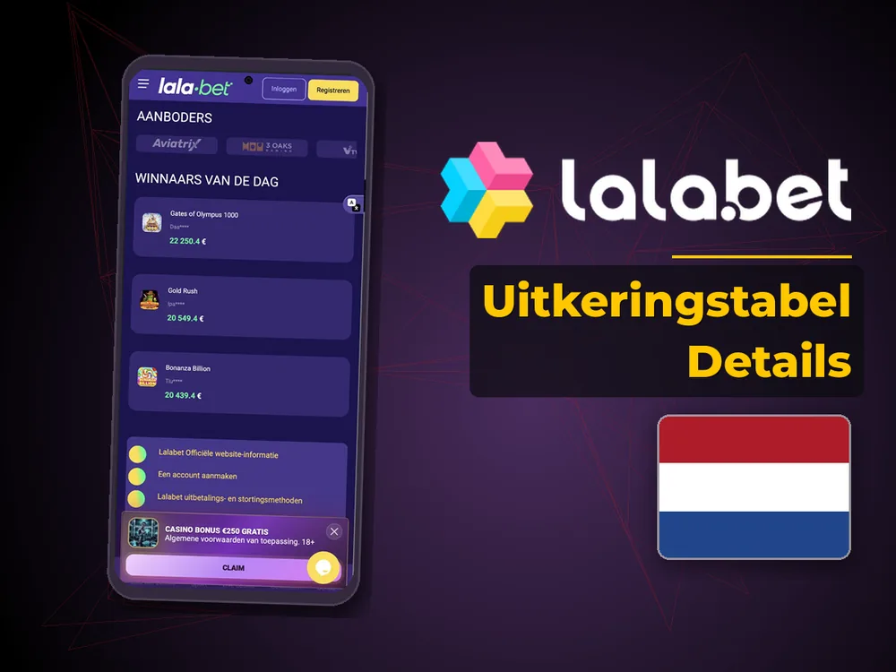 lalabet - Uitkeringstabel Details
