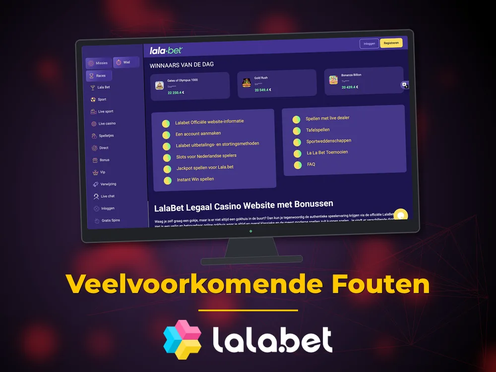 lalabet - Veelvoorkomende Fouten