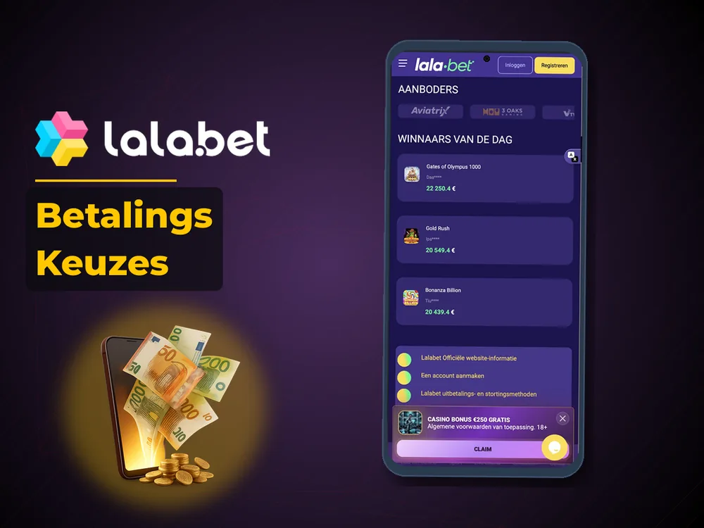lalabet - Betalings Keuzes