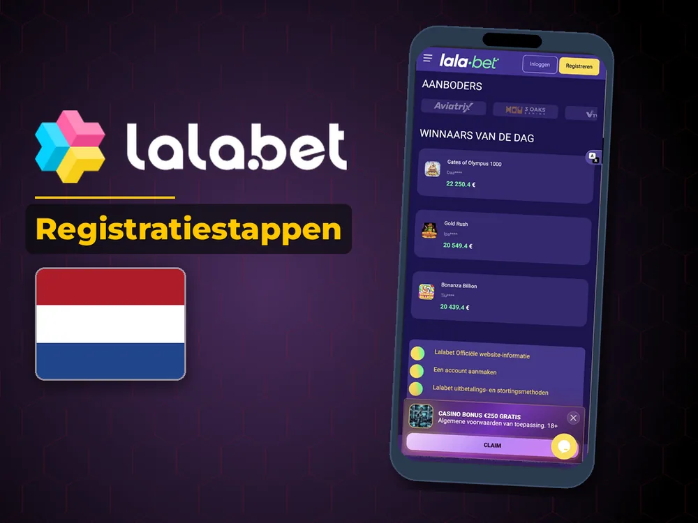 lalabet - Registratiestappen
